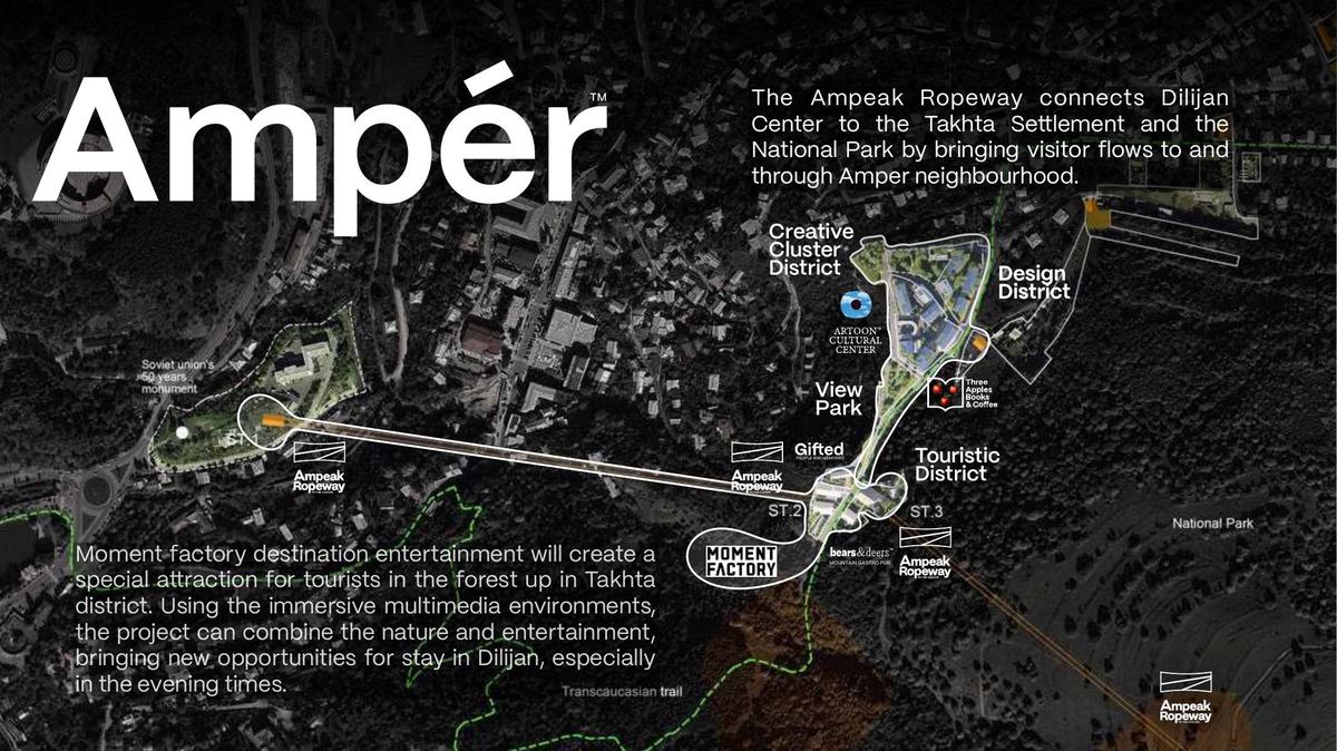 Ampér master plan with Moment Factory marked